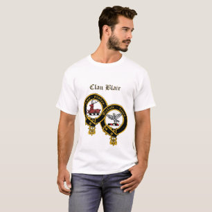 Clan Blair Escudo con el título de camiseta