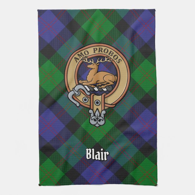 Clan Blair Escudo Kitchen Toalla (Vertical)