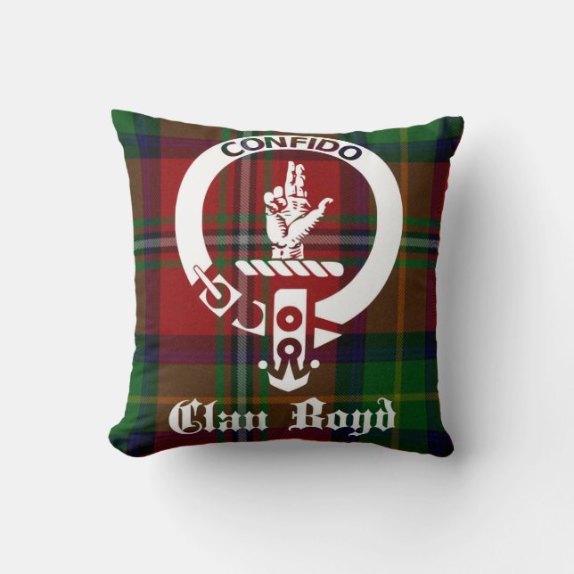 Clan Boyd Tartán y Cojín decorativo Escudo (Anverso)