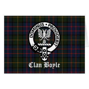 Clan Boyle Escudo y Tartan Greeting Card