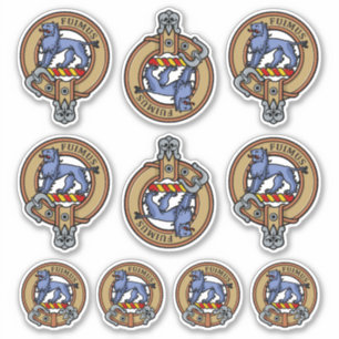 Clan Bruce Escudo Pegatina Set