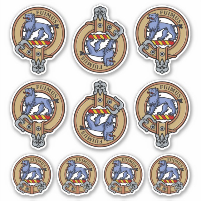 Clan Bruce Escudo Pegatina Set (Anverso)