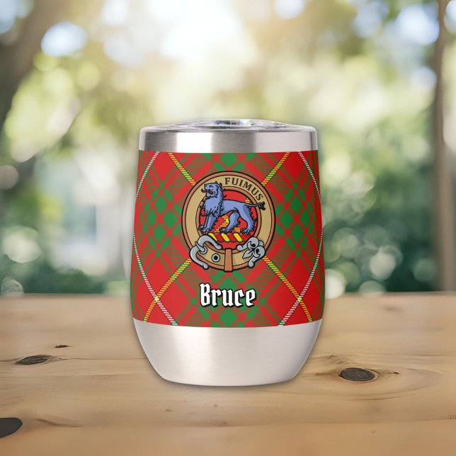 Clan Bruce Escudo sobre Tartán (Subido por el creador)