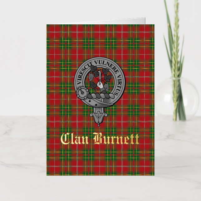 Clan Burnett Escudo Badge & Tartán (Anverso)