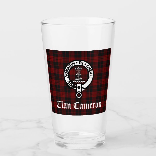 Clan Cameron Escudo Badge & Tartán (Anverso)