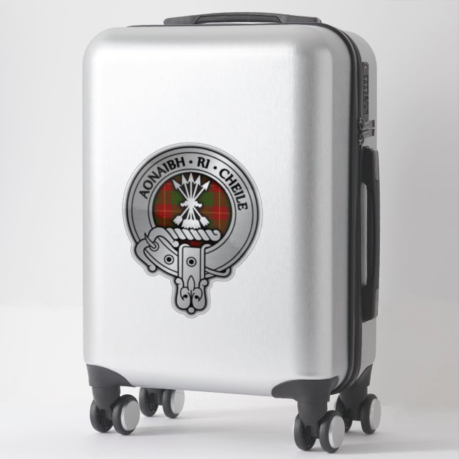 Clan Cameron Escudo y Pegatina Tartán (Maleta)