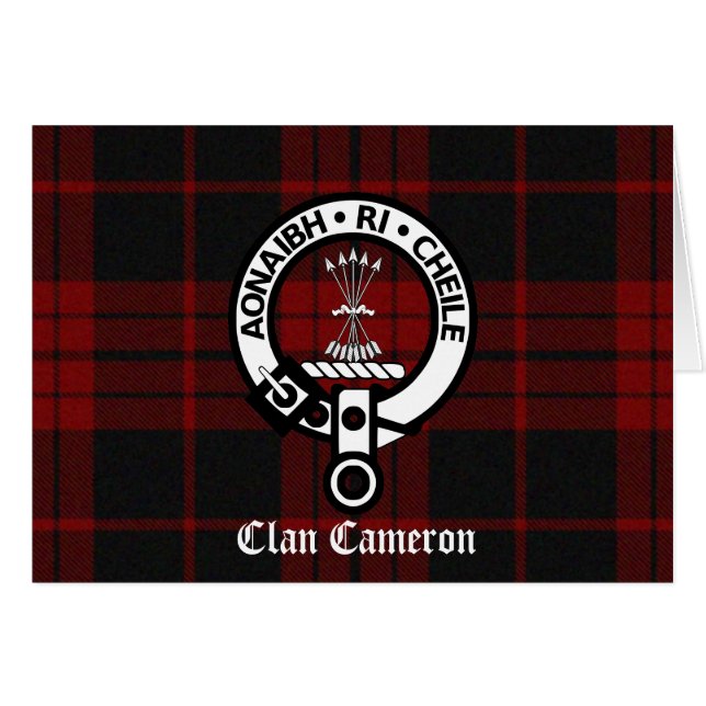 Clan Cameron Escudo y Tartán (Anverso (Horizontal))