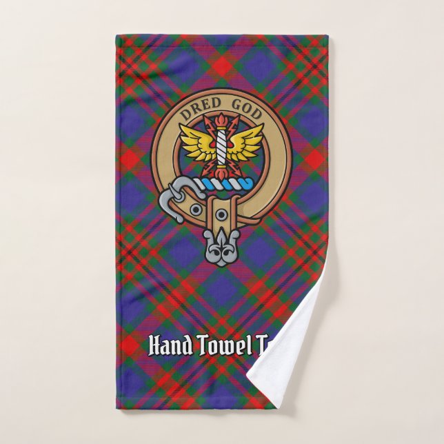 Clan Carnegie Escudo sobre Tartán (Toalla de mano)
