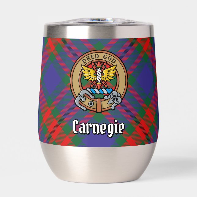 Clan Carnegie Escudo sobre Tartán (Frente)