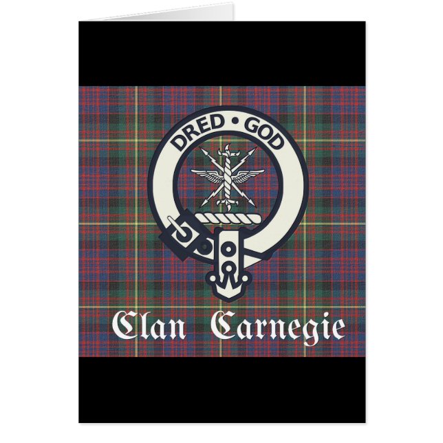 Clan Carnegie Escudo Tartan (Frente)