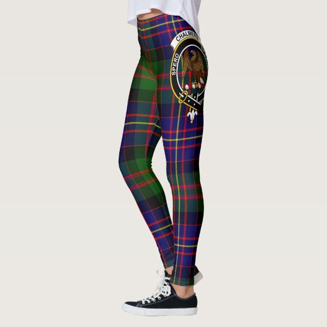 Clan Chalmers Escudo Tartán Mujeres Leggings (Izquierda)
