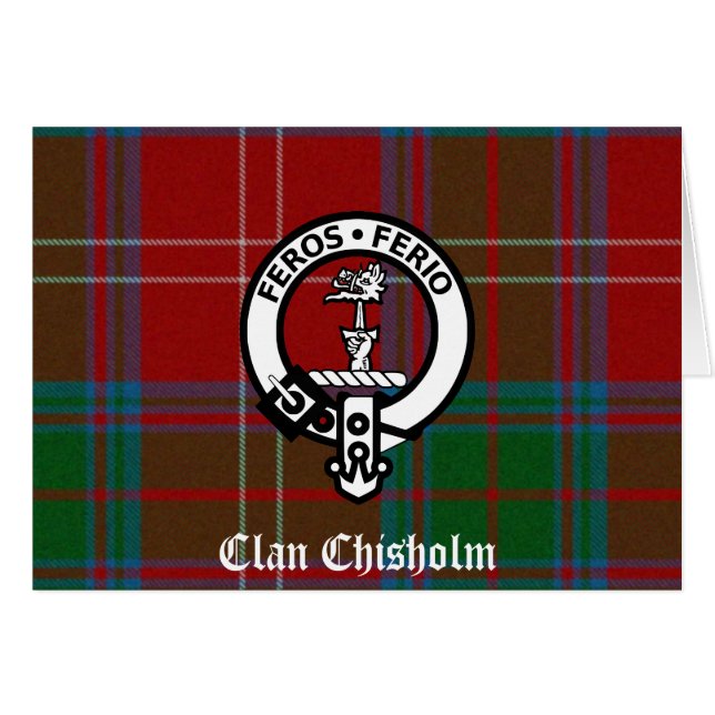Clan Chisholm Tartán y emblema de cimera (Anverso (Horizontal))