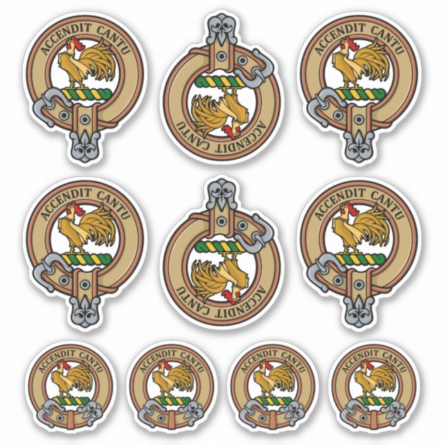 Clan Cockburn Escudo Pegatina Set (Anverso)