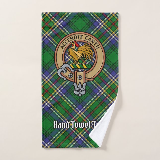 Clan Cockburn Escudo sobre Tartán (Toalla de mano)