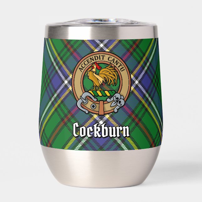 Clan Cockburn Escudo sobre Tartán (Frente)