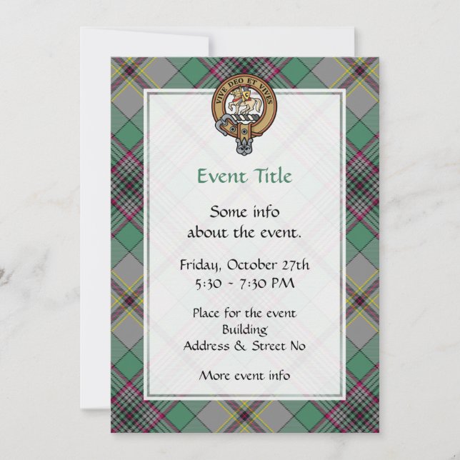 Clan Craig Escudo Invitación (Anverso)