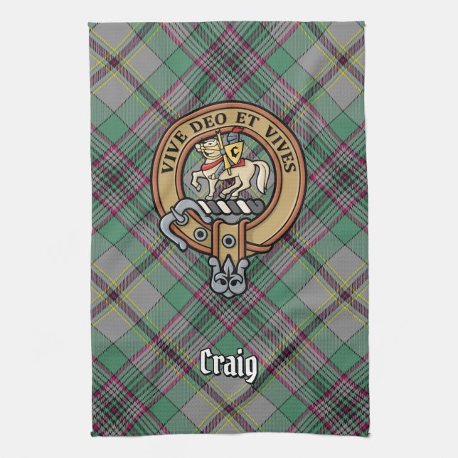 Clan Craig Escudo Kitchen Toalla (Vertical)