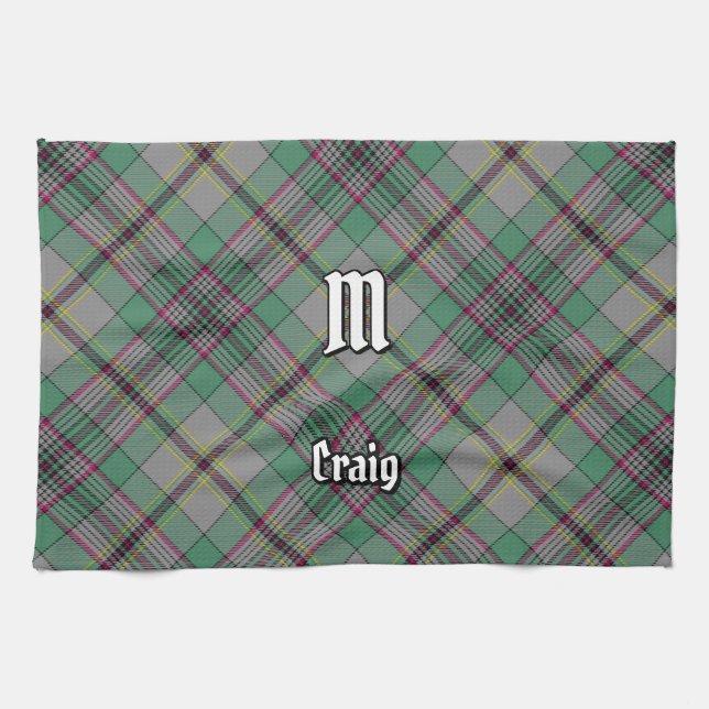 Clan Craig Tartan Kitchen Toalla (Horizontal)