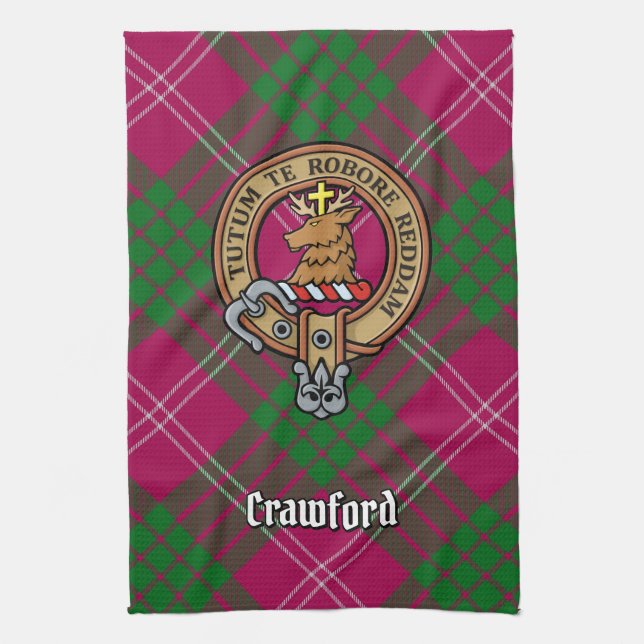Clan Crawford Escudo Kitchen Toalla (Vertical)