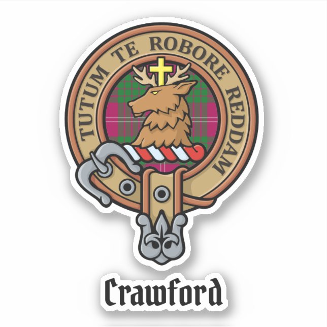 Clan Crawford Escudo Pegatina (Anverso)