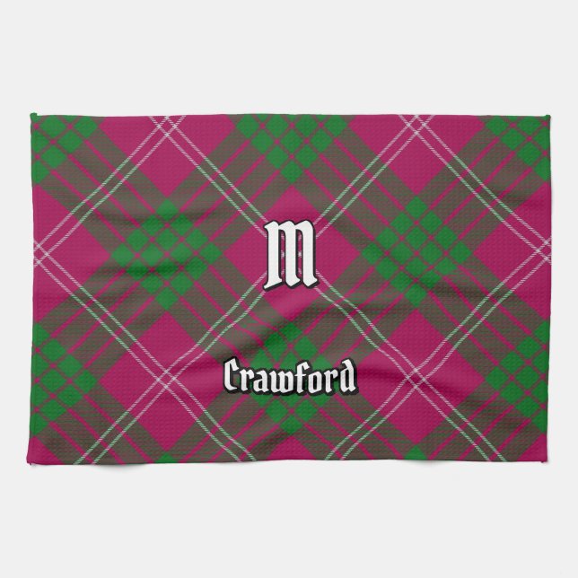 Clan Crawford Tartan Kitchen Toalla (Horizontal)