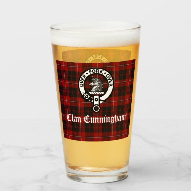 Clan Cunningham Badge & Tartan (Anverso (lleno))