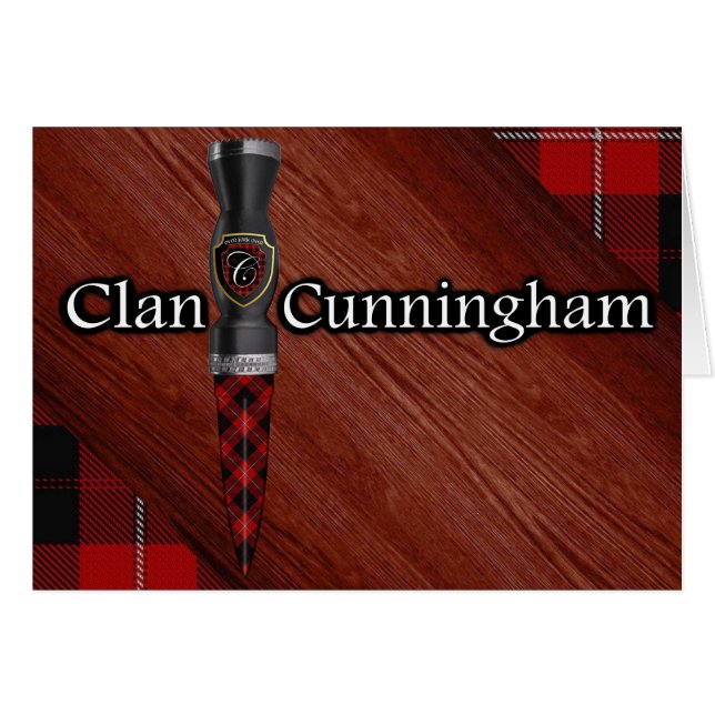 Clan Cunningham Tartan Sgian Dubh Blade (Anverso (Horizontal))