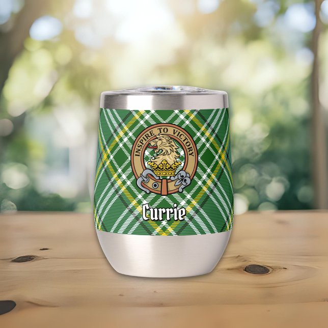 Clan Currie Lion Escudo sobre Tartán (Subido por el creador)