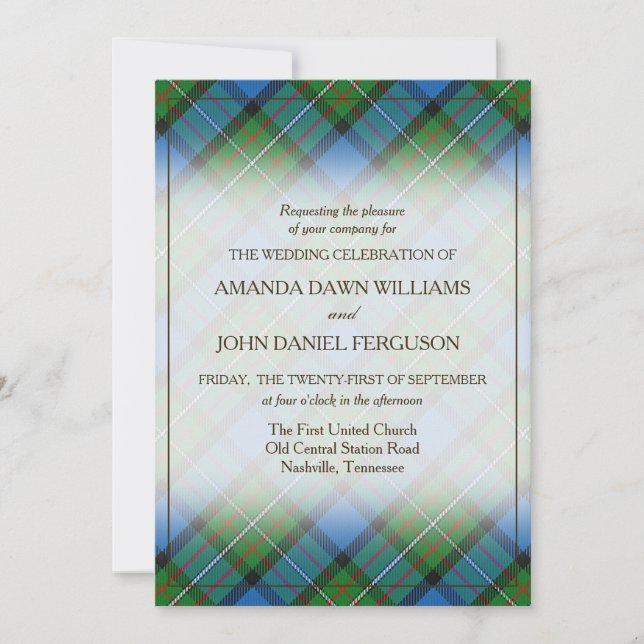 Clan de Belleza Tartán Fergusson Scottish Plaid (Anverso)