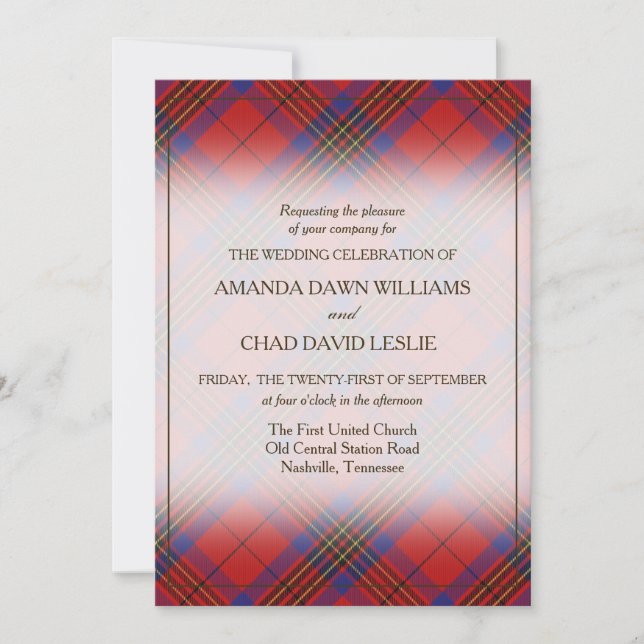 Clan de Belleza Tartán Leslie Red Scottish Plaid (Anverso)