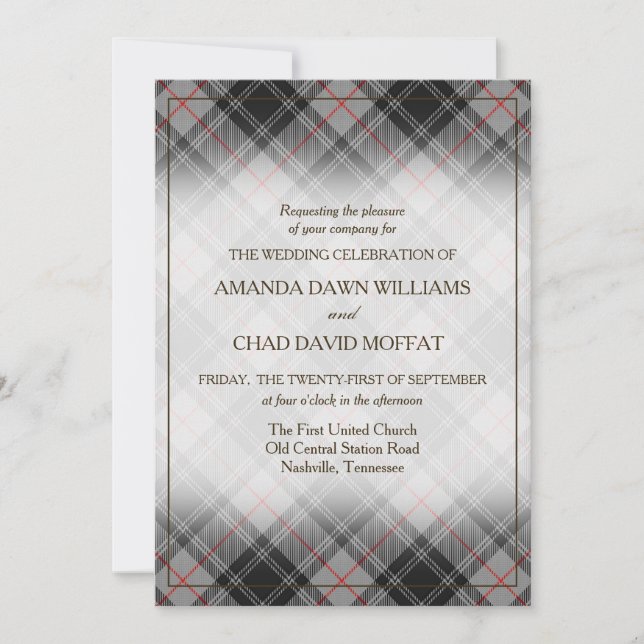 Clan de Belleza Tartán Moffat Scottish Plaid (Anverso)