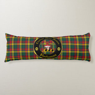 Clan de Buchanan y almohada del cuerpo del tartán