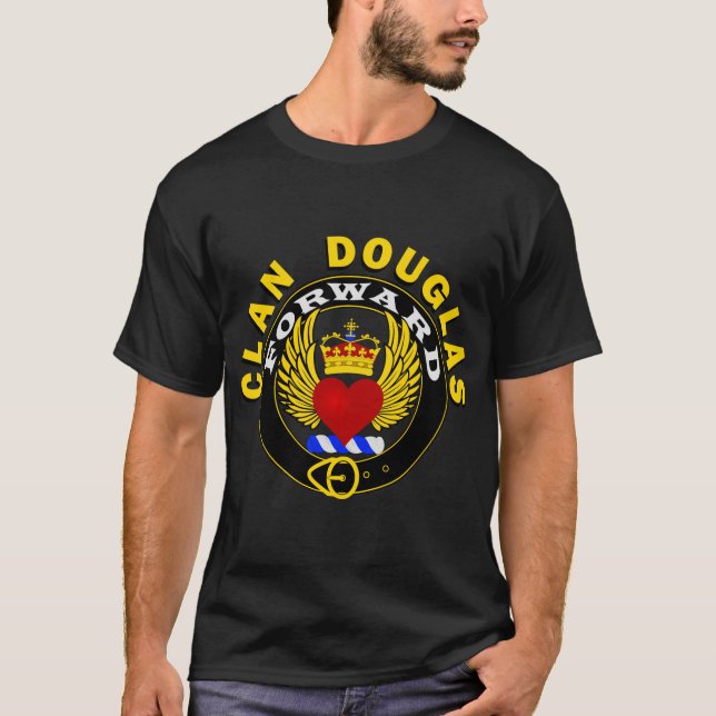 Clan Douglas "HACIA ADELANTE" en una camiseta del  (Anverso)