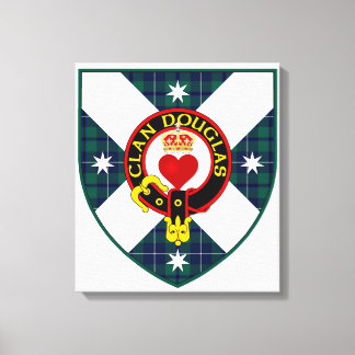 Clan Douglas Shield sobre lienzo