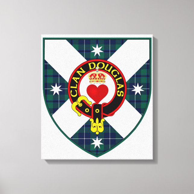 Clan Douglas Shield sobre lienzo (Anverso)