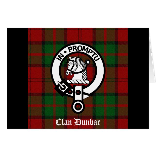 Clan Dunbar Tartan & Escudo Badge (Anverso (Horizontal))