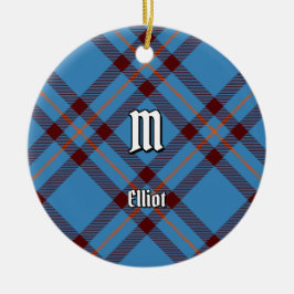 Clan Elliot Antiguo Ornamento Cerámico Tartán