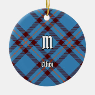 Clan Elliot Antiguo Ornamento Cerámico Tartán