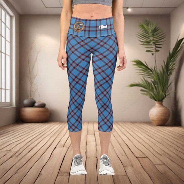 Clan Elliot Antiguo Tartan Capri Leggings (Subido por el creador)