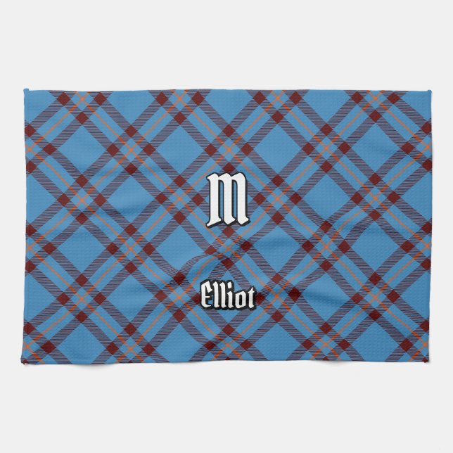 Clan Elliot Antiguo Tartan Kitchen Toalla (Horizontal)