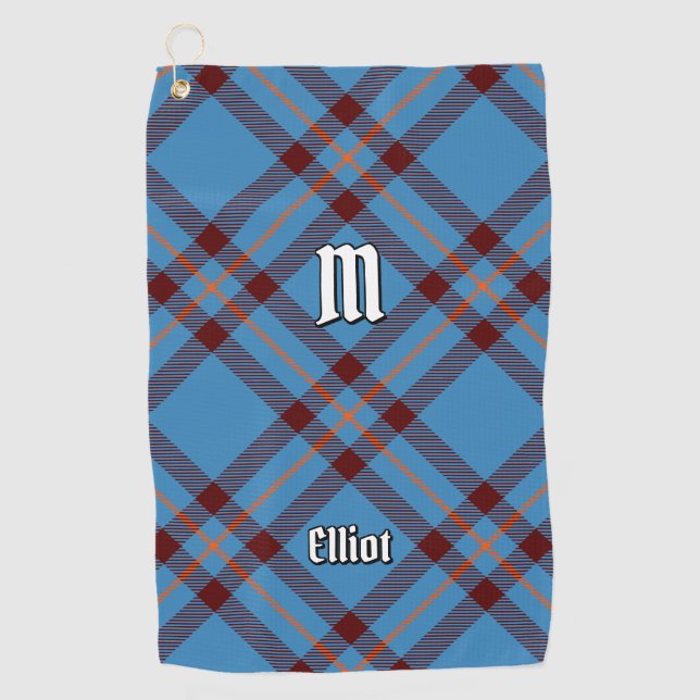 Clan Elliot Antiguo Toalla de Golf Tartan (Anverso)