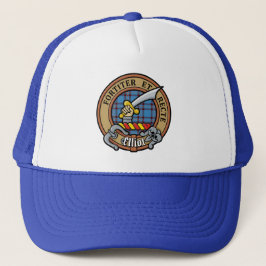 Clan Elliot Escudo sobre antiguo sombrero camioner