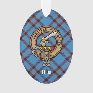 Clan Elliot Escudo sobre el antiguo ornamento de T