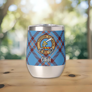 Clan Elliot Escudo sobre el antiguo tartán