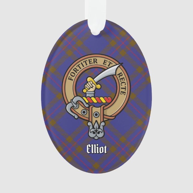 Clan Elliot Escudo sobre el ornamento moderno de T (Anverso)