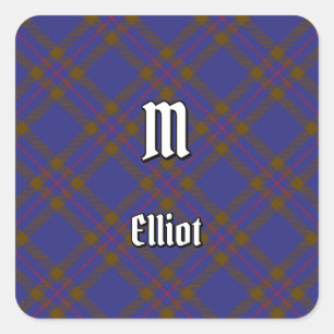 Clan Elliot Modern Tartan Square Pegatina