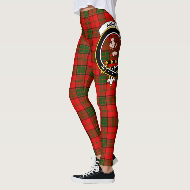 Clan Escocés Adair Escudo Tartán Mujeres Leggings (Izquierda)