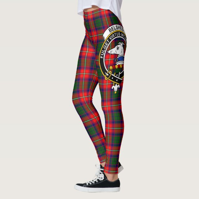 Clan escocés agita a la Escudo Tartan Women Leggin (Izquierda)
