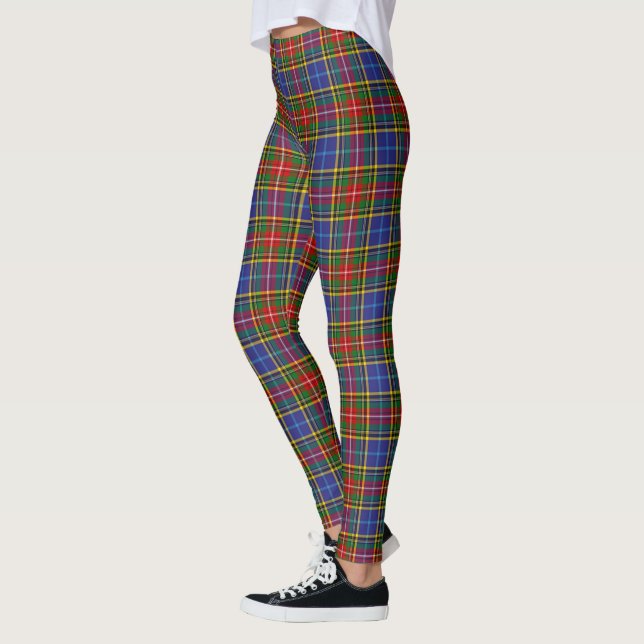 Clan escocés Bethune Tartan Women Leggings (Izquierda)