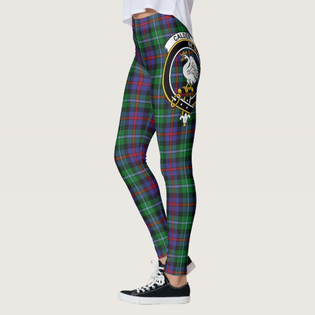 Clan escocés Calder Escudo Tartán Mujeres Leggings (Izquierda)